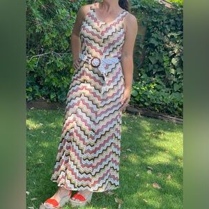 Mystree Multi-Color knit Sundress Maxi Dress size 4-6